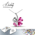 Destin bijoux cristal de Swarovski vente quatre pendentif feuille